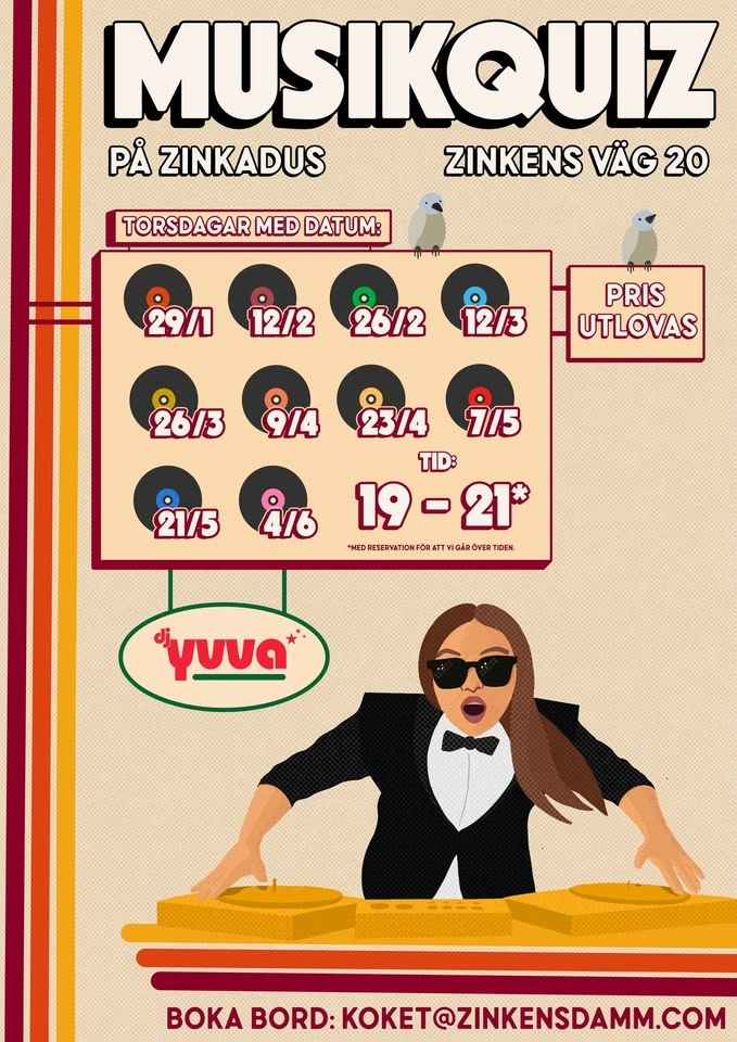 MUSIKQUIZ PÅ ZINKADUS
