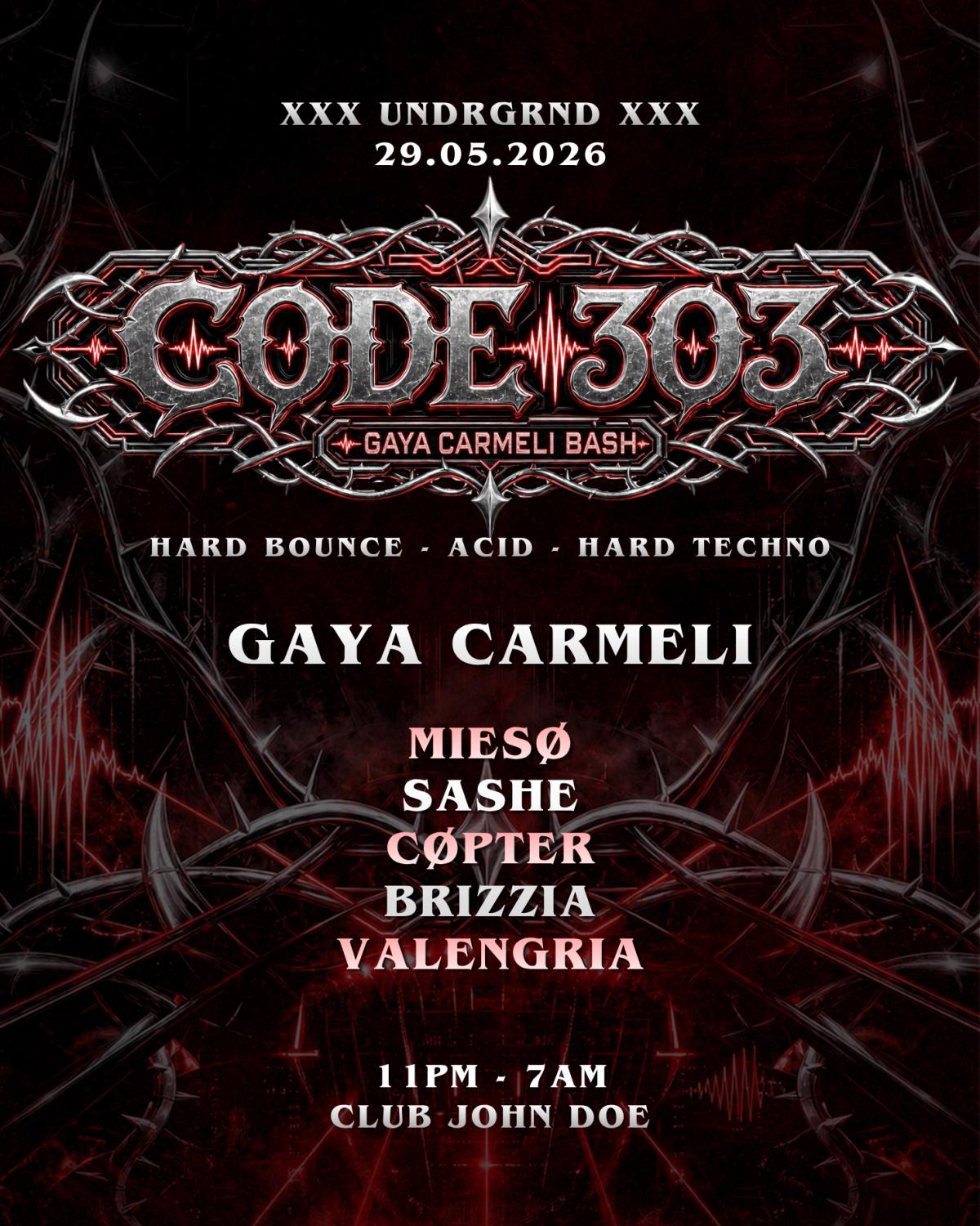 CODE 303 x UNDRGRND - Gaya Carmeli BASH