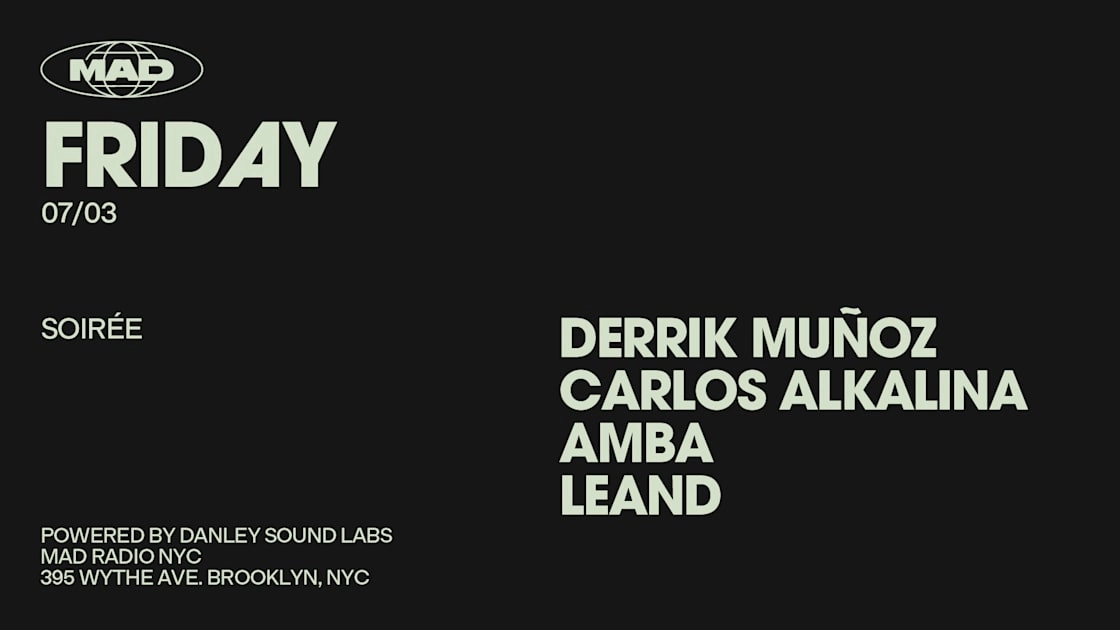 Soirée: Derrik Muñoz / Carlos Alkalina / Amba / Leand