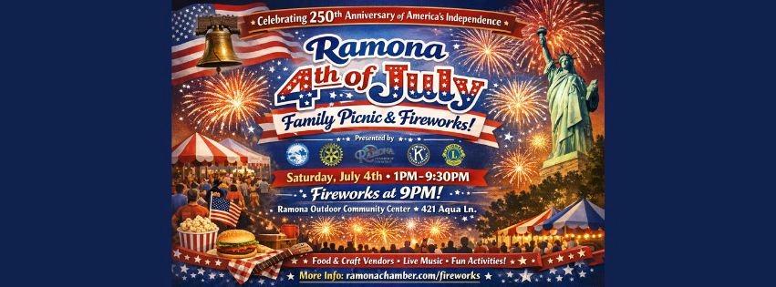 Ramona 4th of July Family Picnic & Fireworks
