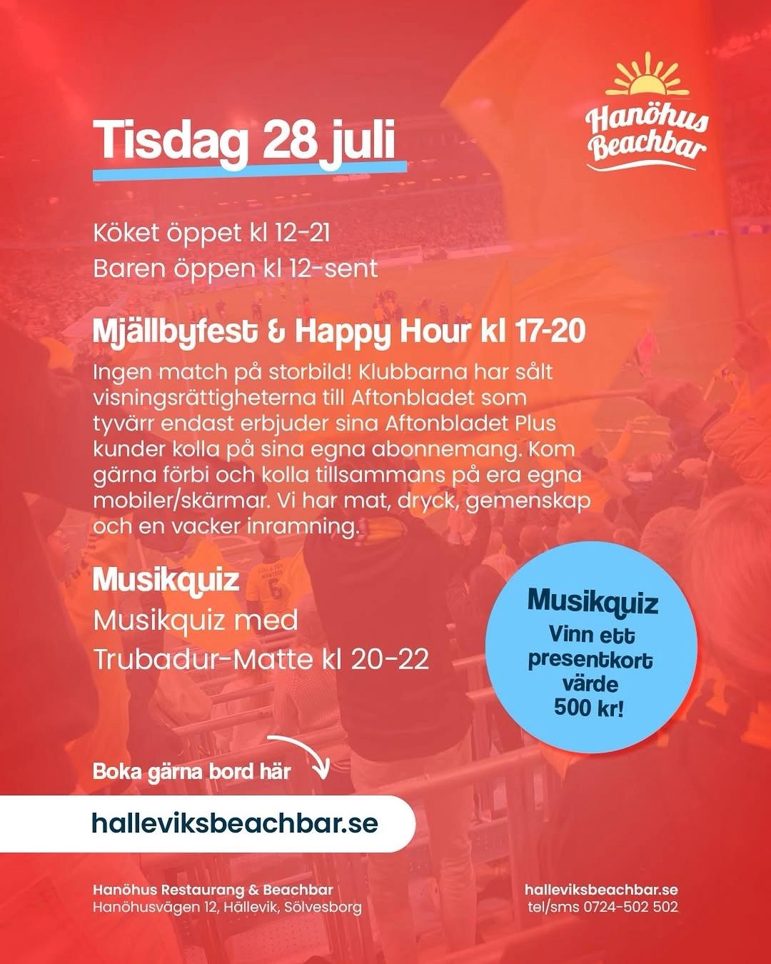 Mjällbyfest & Happy Hour