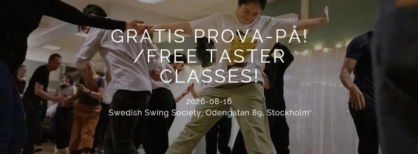 Gratis (free) tasters aug 2026 - lindy hop, balboa, boogie, charleston, jazz, stepp!