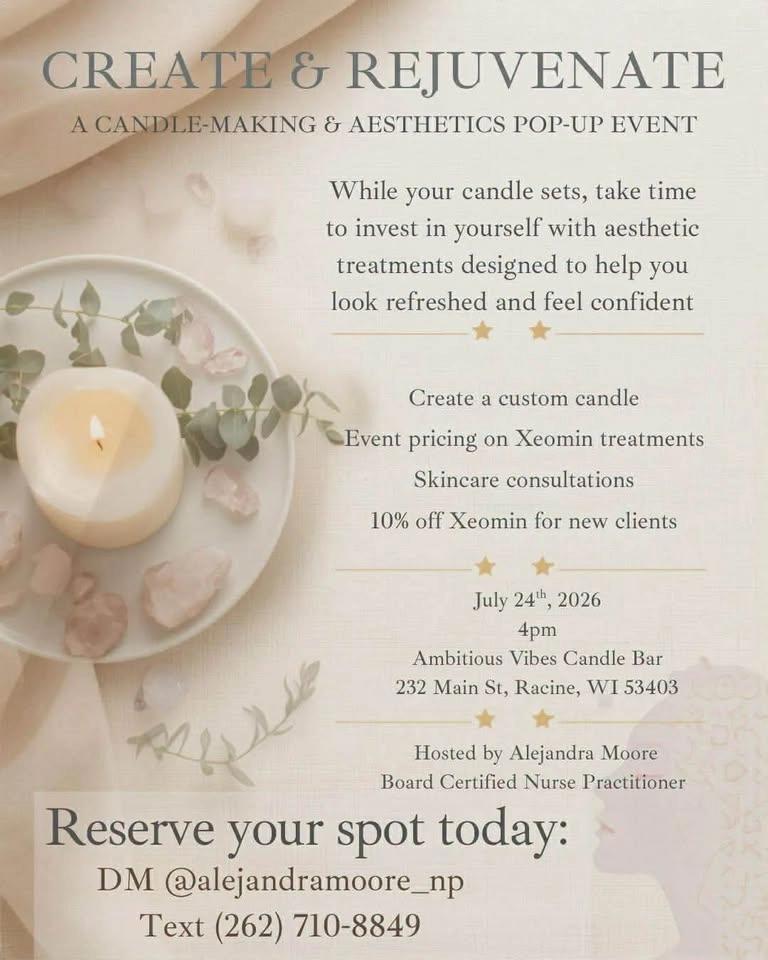 Create & Rejuvenate: Aesthetics Pop Up Event