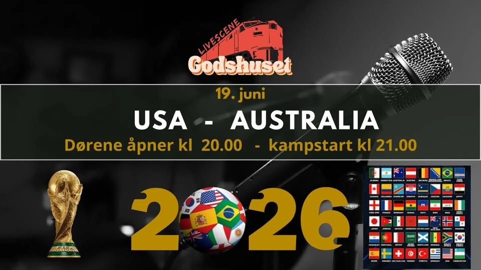 Fotball-VM på storskjerm: USA - Australia GRATIS INNGANG