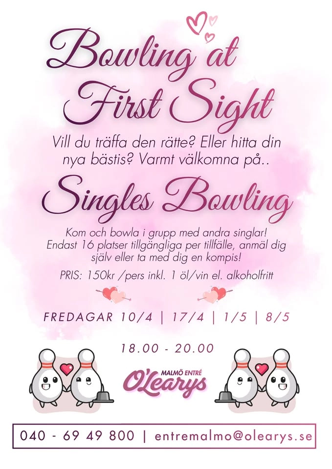 Datingevent- Bowling på Oleary´s Entré