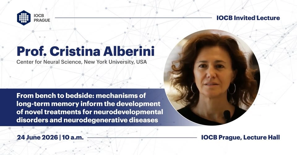 IOCB Invited Lecture – Cristina Alberini: From bench to bedside