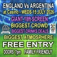 England Vs Argentina - Wednesday 15th July 2026