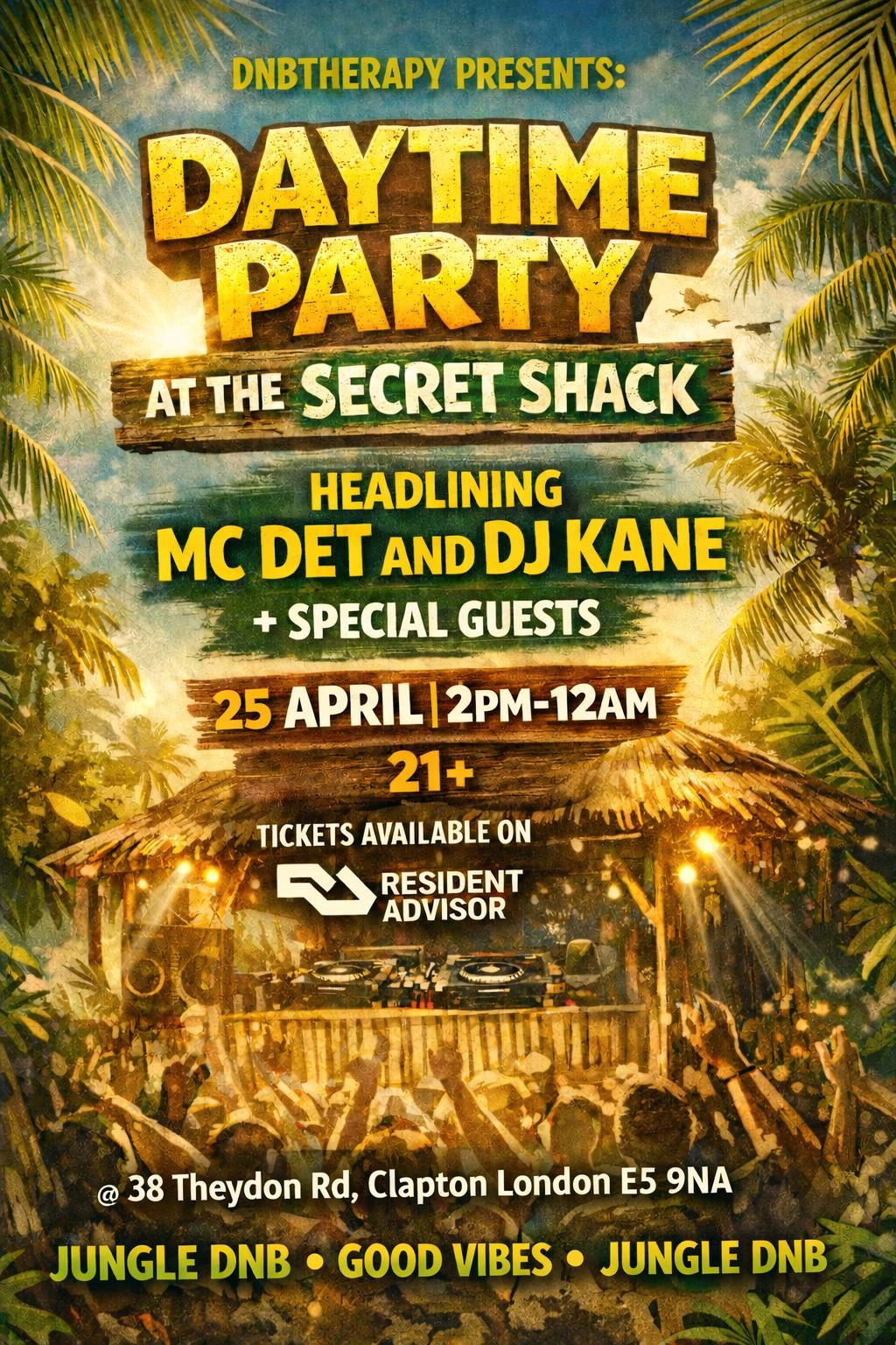 DNBTHERAPY PRESENTS: DAYTIME PARTY AT SECRET SHACK