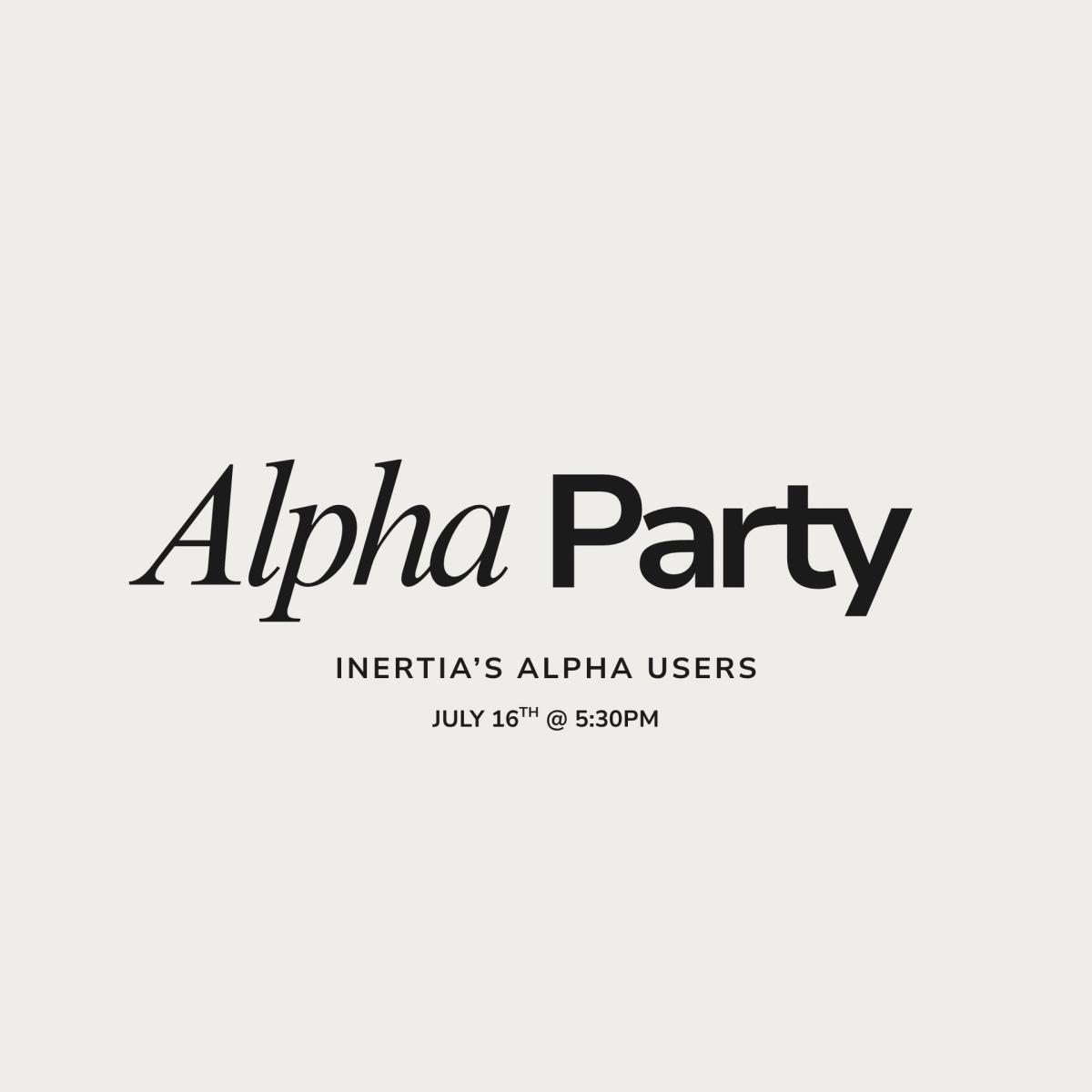 Inertia's (first) Launch Party