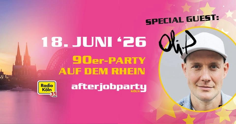 Die AfterJob 90er Party auf dem Rhein mit Oli P.
