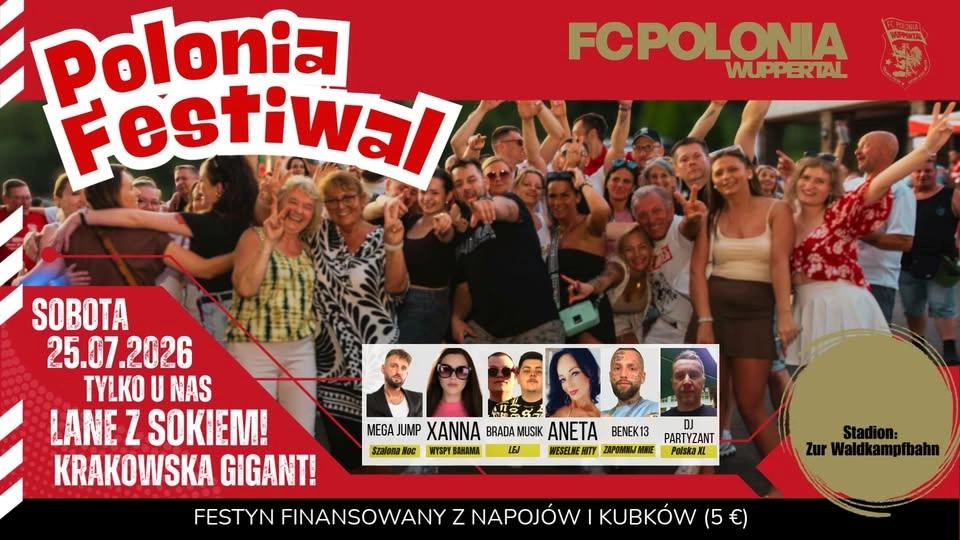 25.07.2026 ☀️ Polonia Festiwal - WUPPERTAL - od 14h