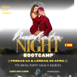 ★bachata månatlig bootcamp & två party med Elwin & Gaby från Madrid 🇪🇸 • 24 & 25 april • ADA★