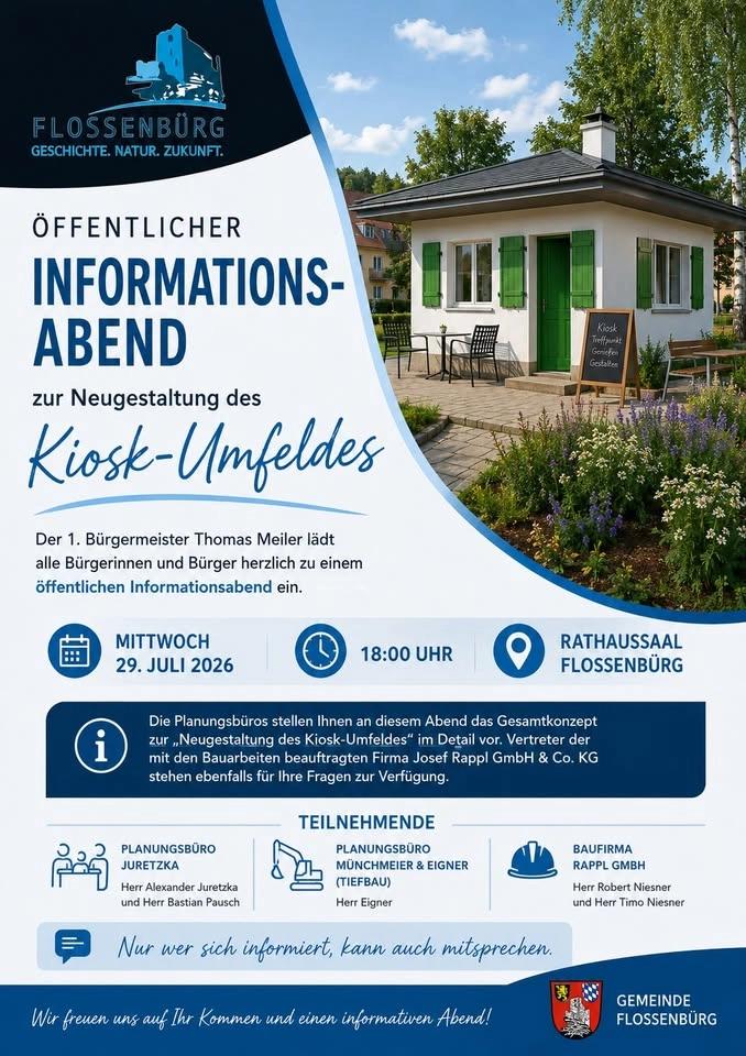 Öffentlicher Informationsabend zur Neugestaltung des Kiosk-Umfeldes