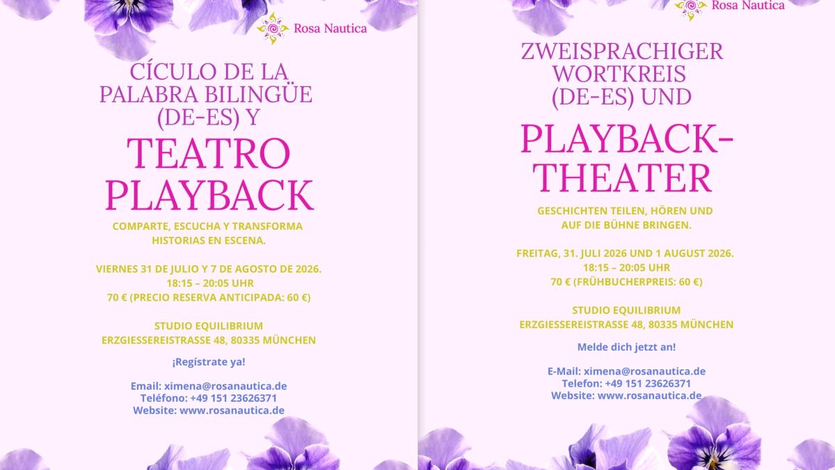 🎭Zweisprachiger wortkreis (de-es) und+ playback-Theater.