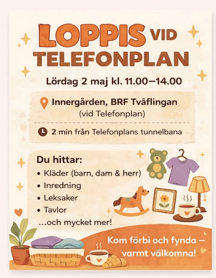 LOPPIS Telefonplan/Midsommarkransen Brf Tvålflingan