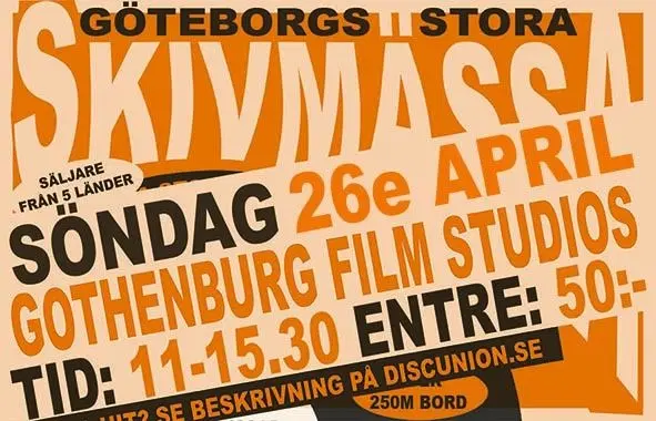 Göteborgs Stora Skivmässa 26e April 2026