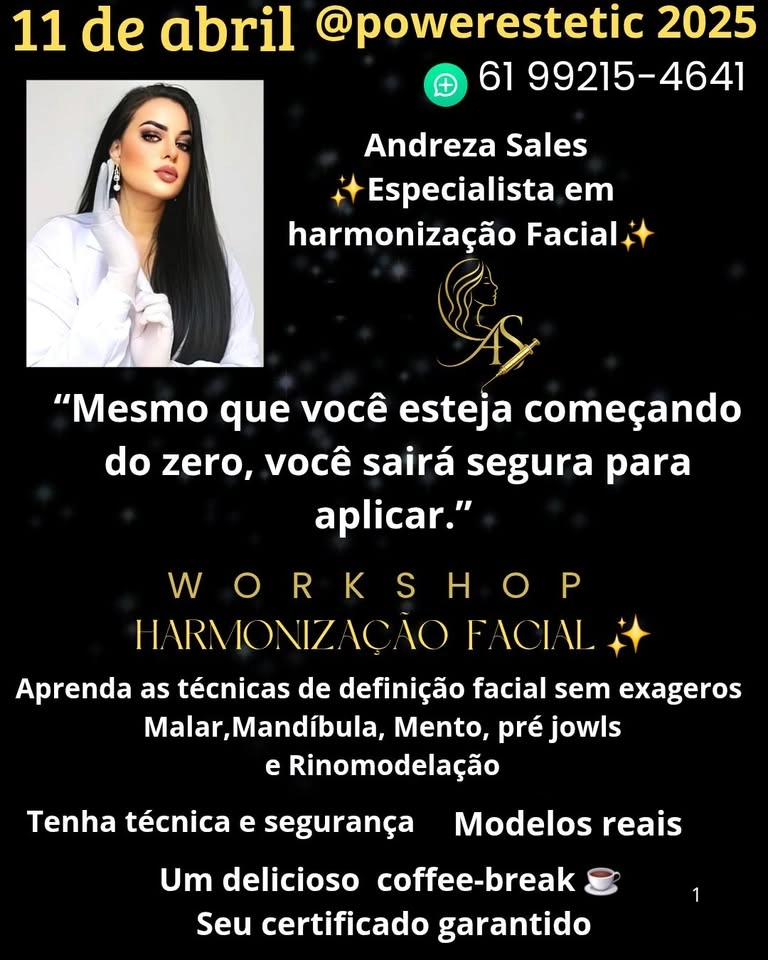 WORKSHOP – HARMONIZAÇÃO FACIAL ✨
📍 Brasília