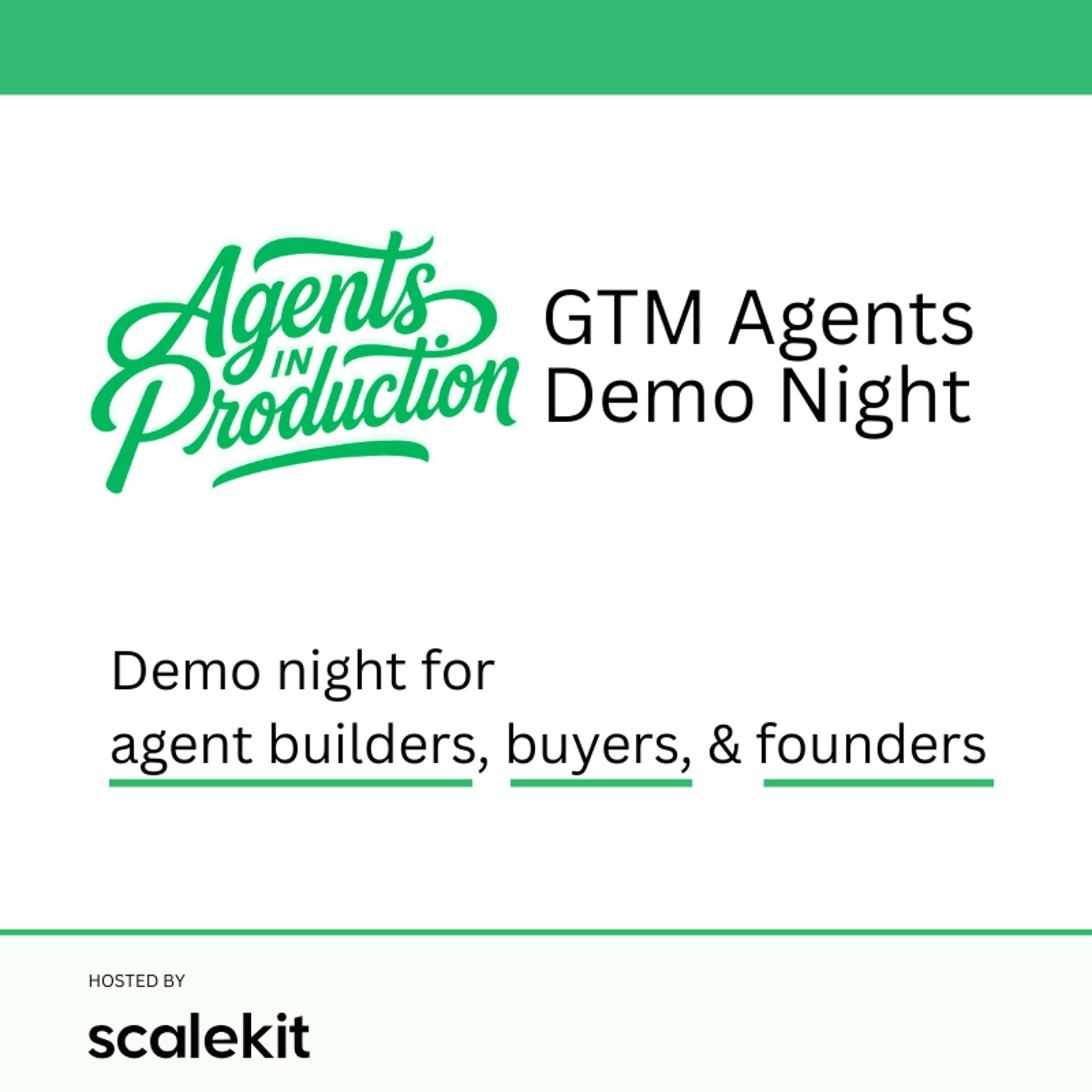 Agents in Production: GTM agents demo night