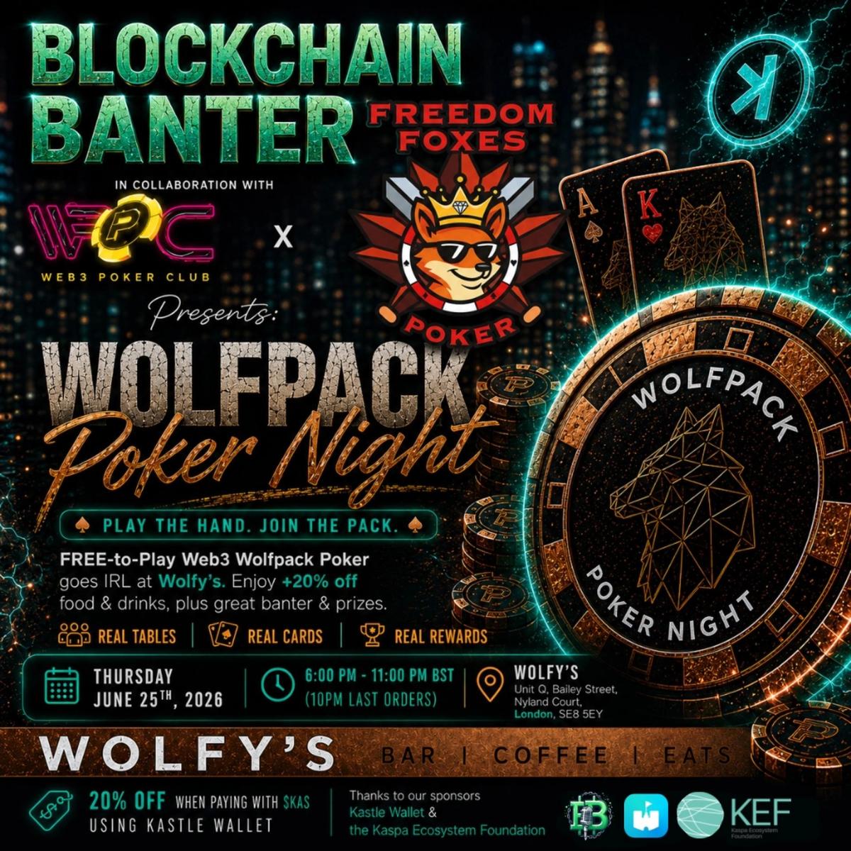 Web3 Poker Club x Freedom Foxes Presents: Wolfpack Poker Night