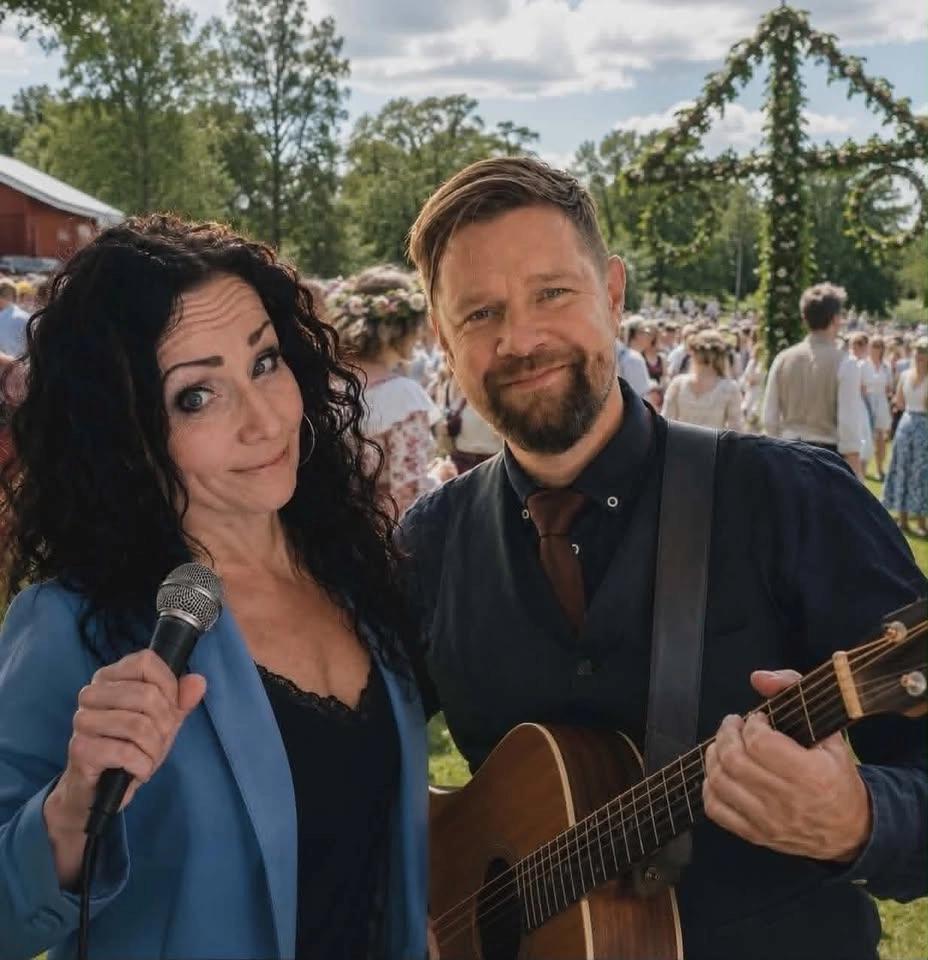 Midsommarfirande på Gudmundstjärn, med Eva och David