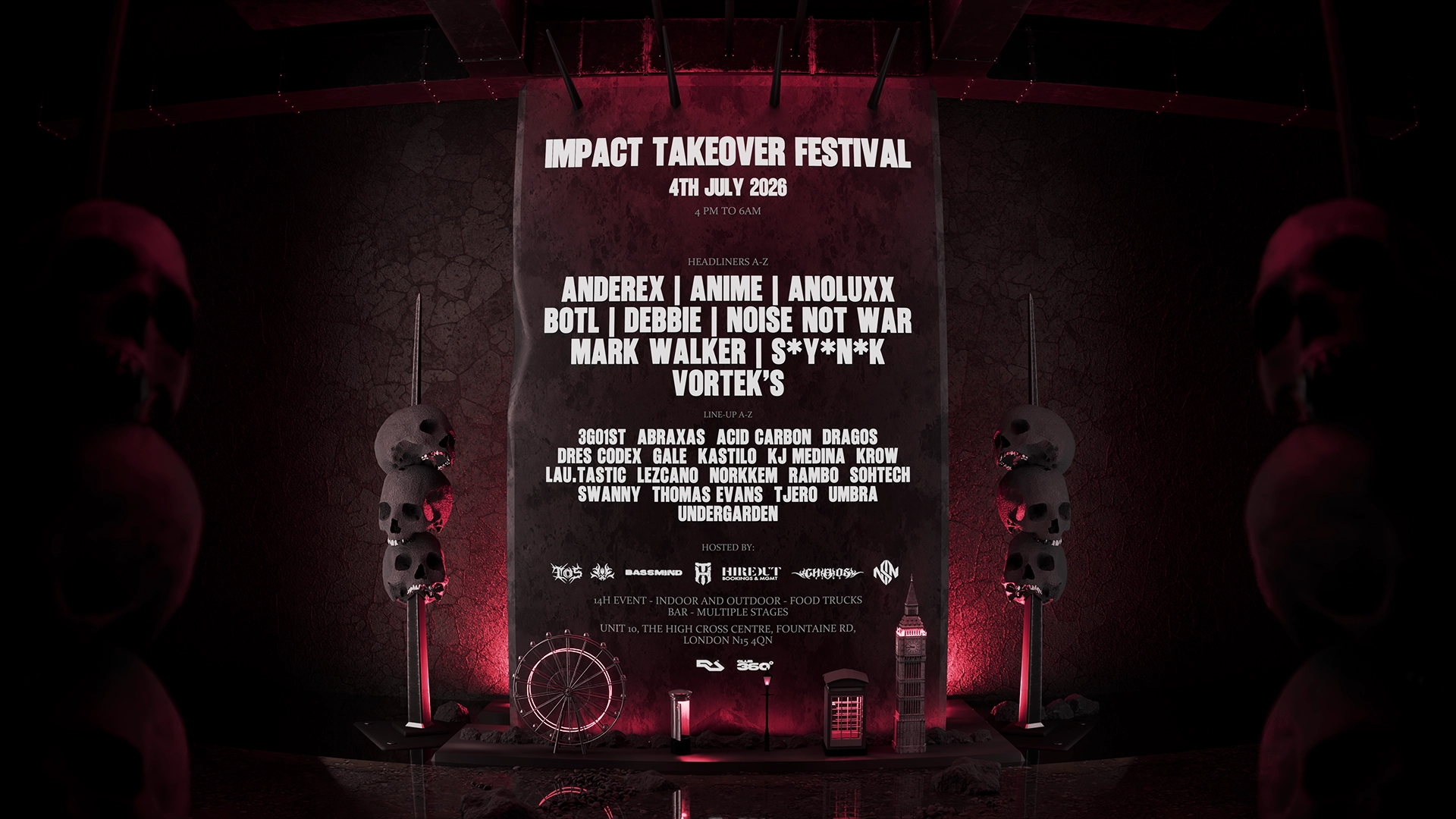 IMPACT TAKEOVER FESTIVAL: 14H OF SOUND - INDOOR AND OUTDOOR