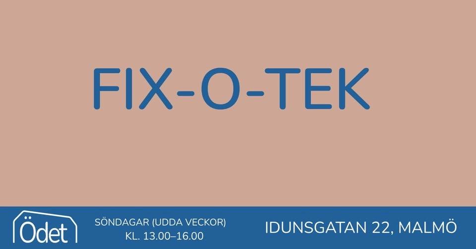 FIXOTEK PÅ ÖDET – VARANNAN SÖNDAG (UDDA VECKOR) 🛠️♻️