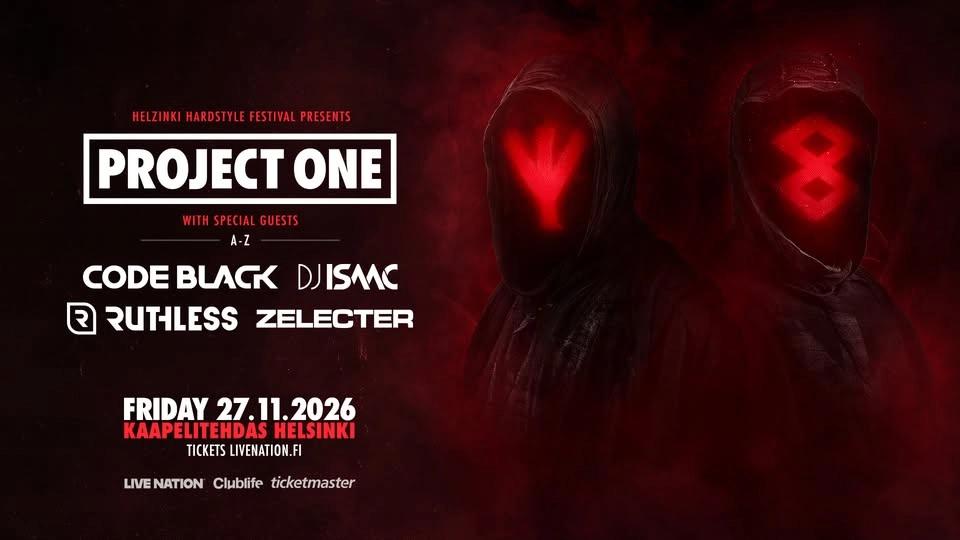 Project one (NL), Kaapelitehdas, Helsinki 27.11.2026