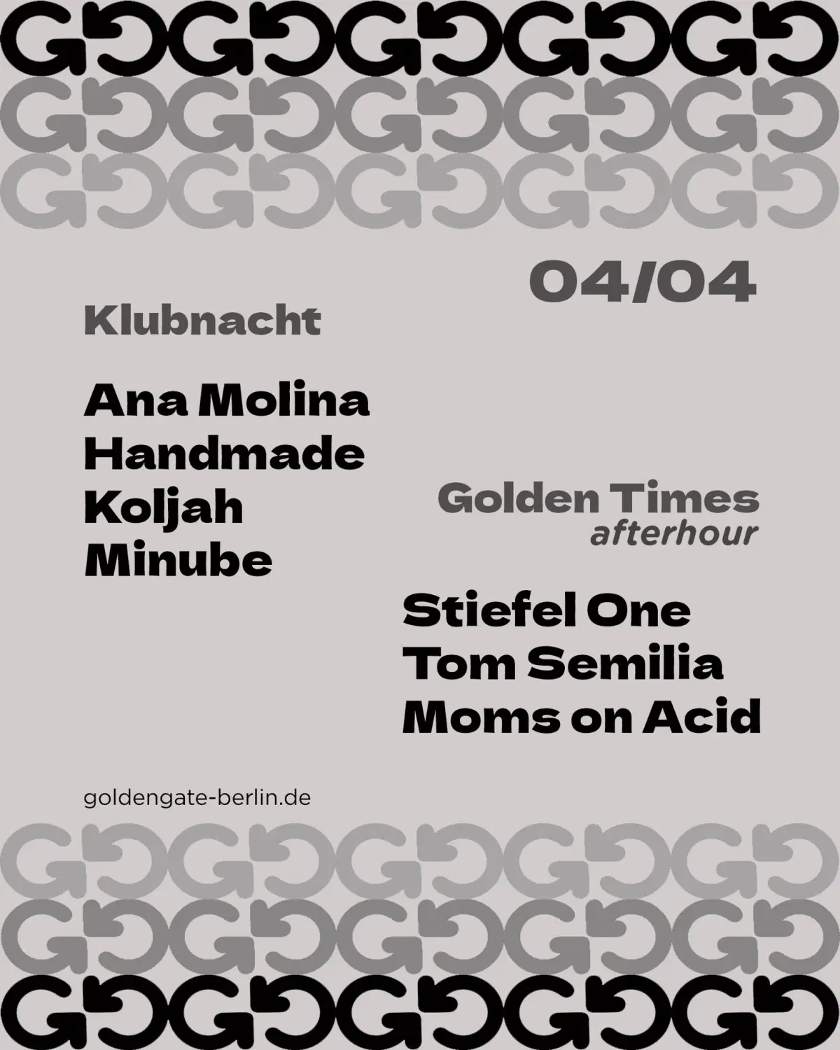 Klubnacht + Golden Times Afterhour