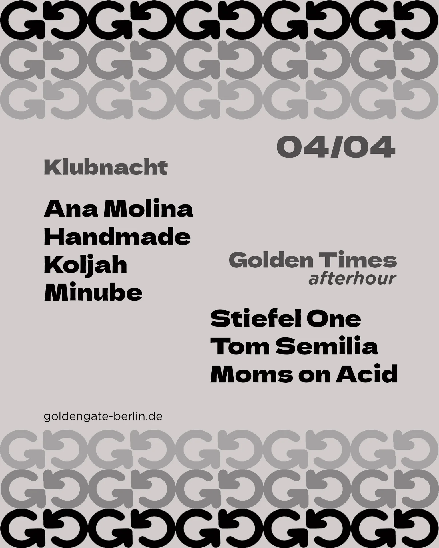 Klubnacht + Golden Times Afterhour