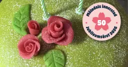 Tårtkalas och artistuppträdande