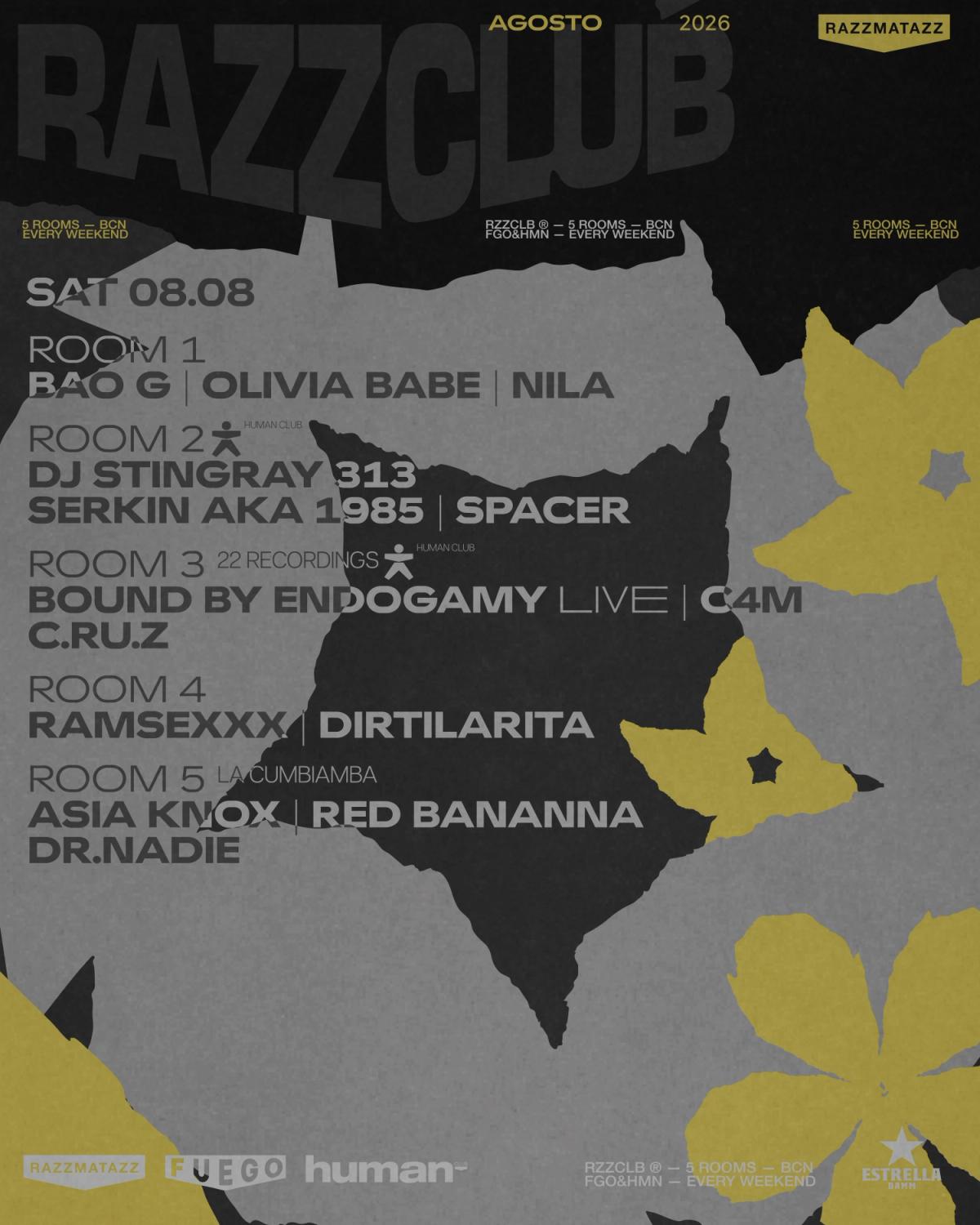 RAZZCLUBS: Bao G + DJ Stingray 313 + Bound by Endogamy Live
