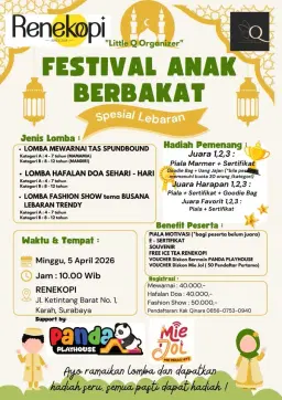 Festival Anak Berbakat (Lomba Mewarnai, Lomba Hafalan Doa dan Lomba Fashion Show)