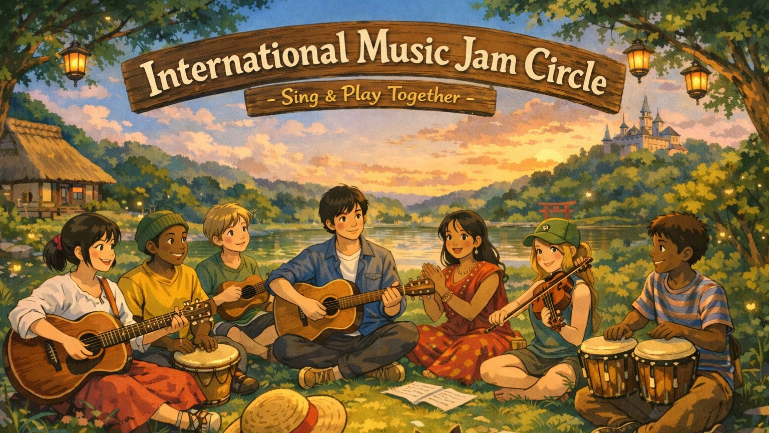 🎙️🎸 International Music Jam Circle 🎵 Sing & Play Together