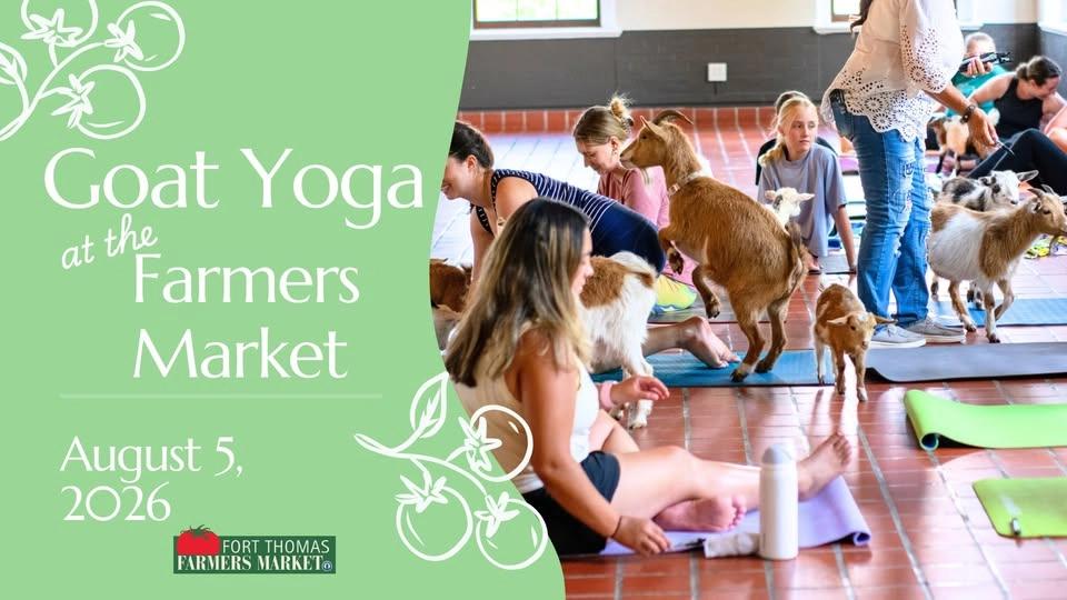 Goat Yoga at the Farmers Market