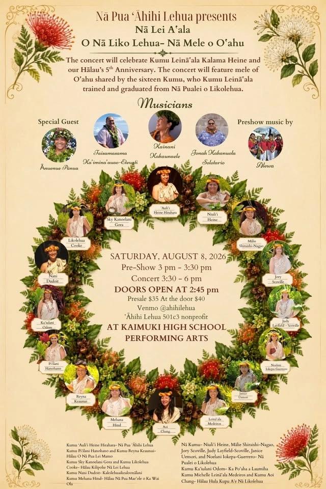Nā Lei Aʻala o Nā Liko Lehua - Nā Mele o Oʻahu