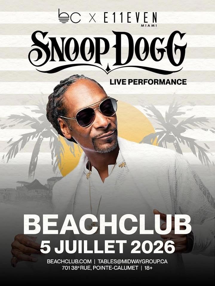 Autobus pour SNOOPDOG au BEACHCLUB