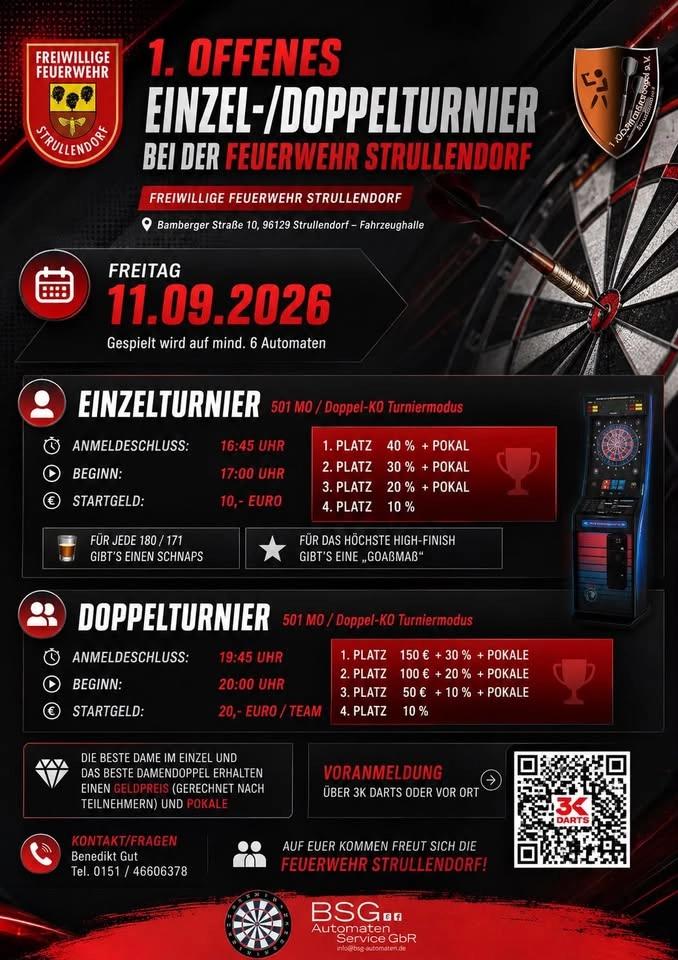 1. offenes Dartturnier bei der Feuerwehr Strullendorf