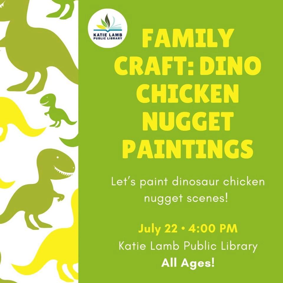 Family Craft: Dino Chicken Nugget Painting