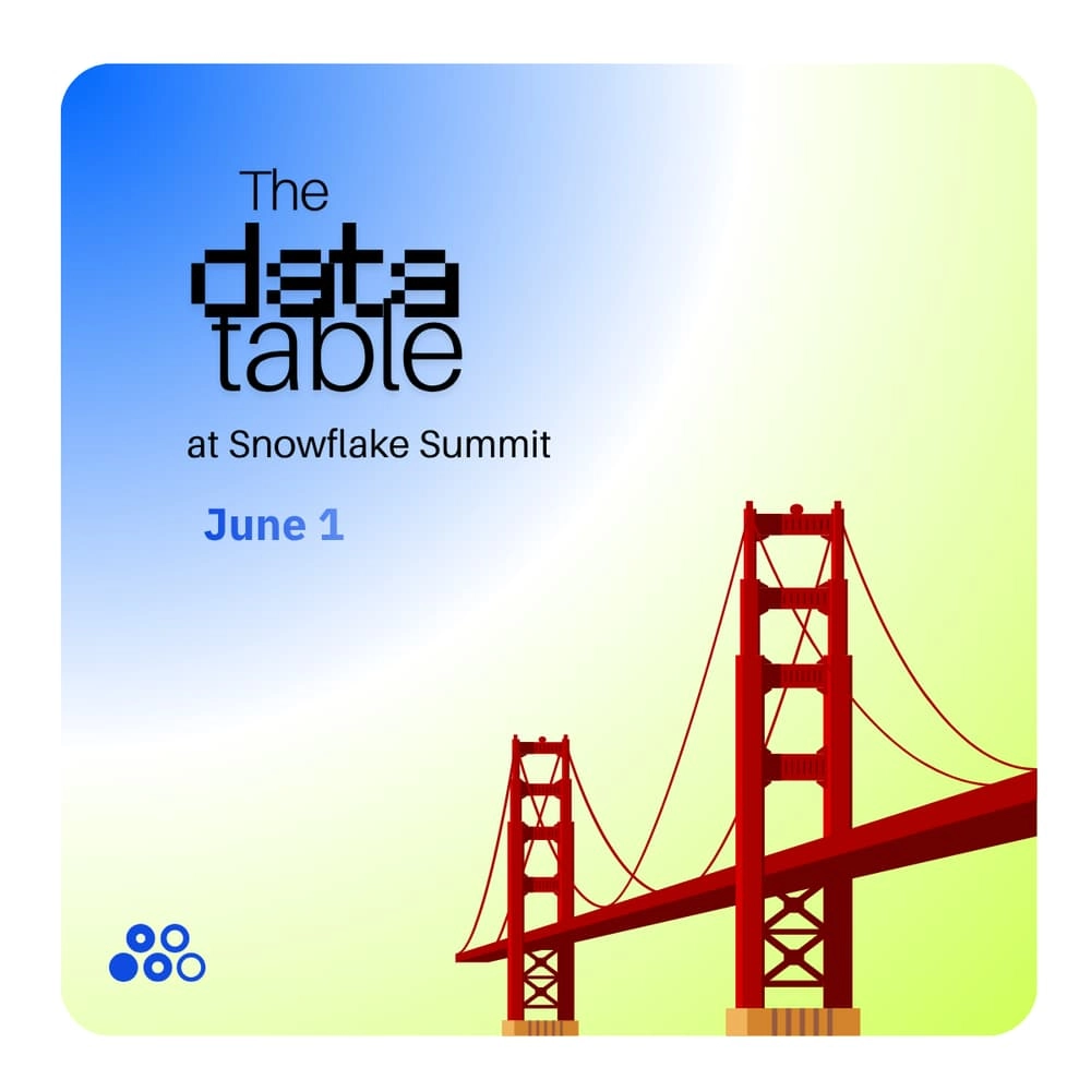 The Data Table with Matia at Snowflake Summit