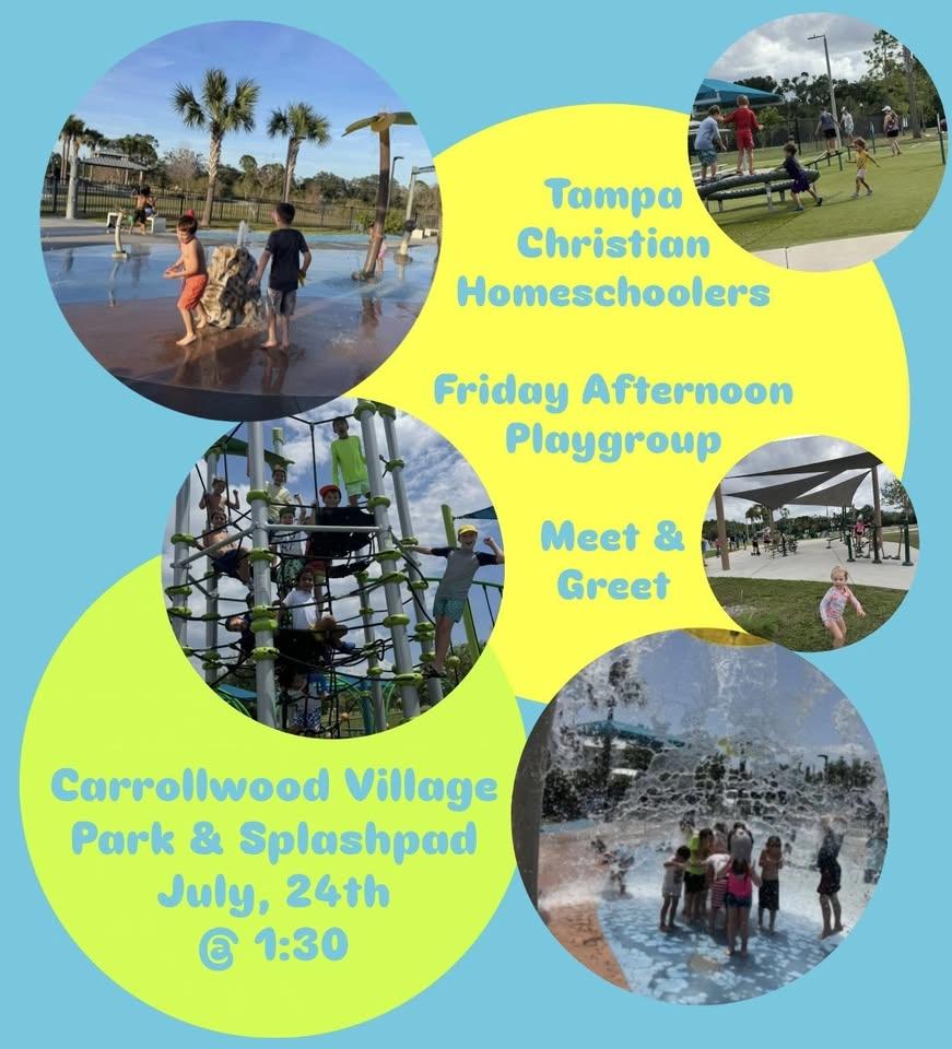 Afternoon Playgroup (ALL Ages) Meet & Greet @ Carrollwood Village Park & Splashpad