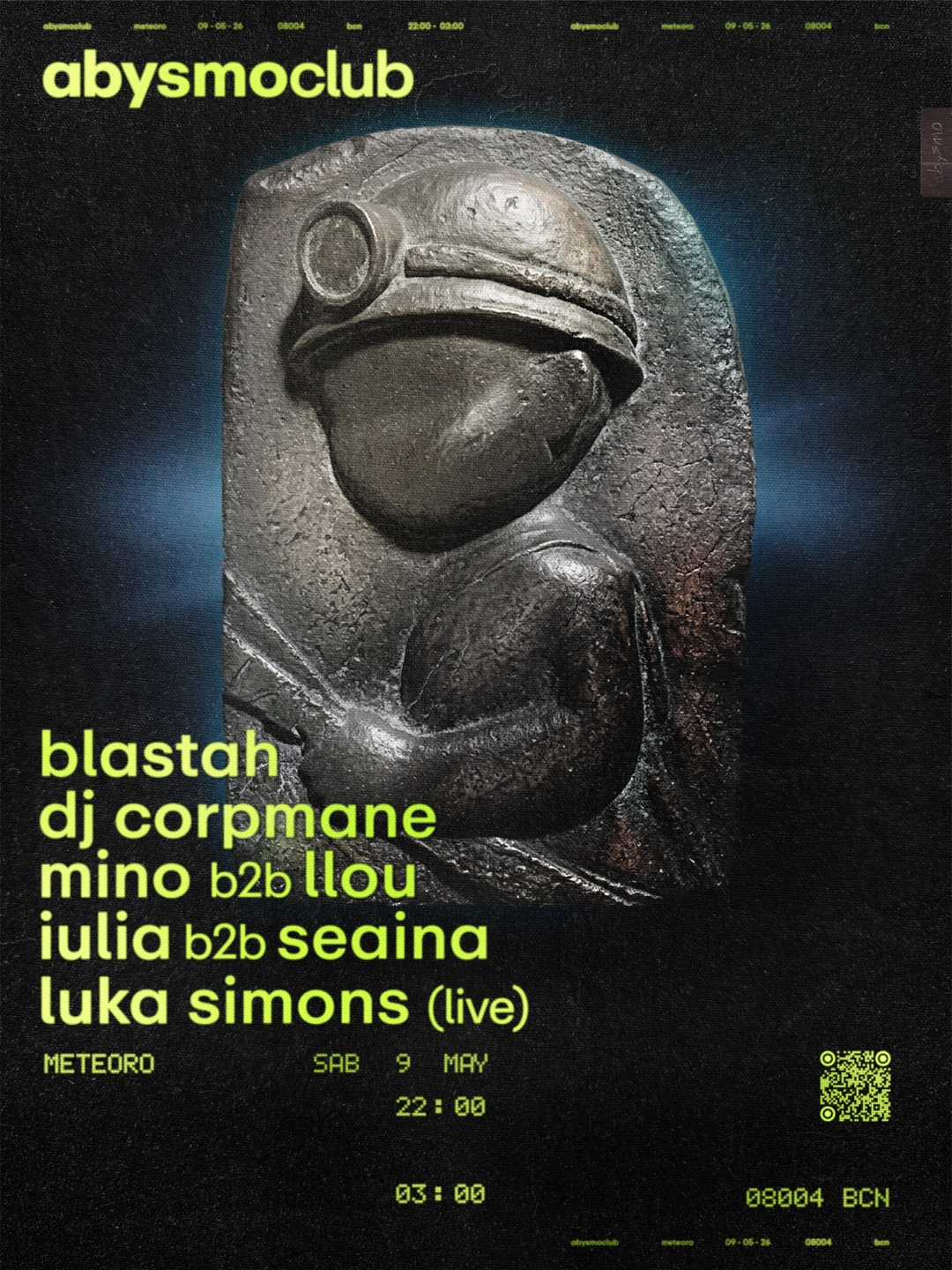 abysmo club: blastah, dj corpmane, luka simons (live), iulia, seaina, mino, llou