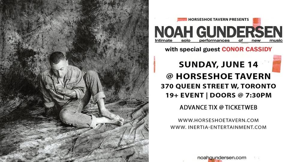 Noah Gundersen: Intimate Solo Performance of New Music wsg. Conor Cassidy
