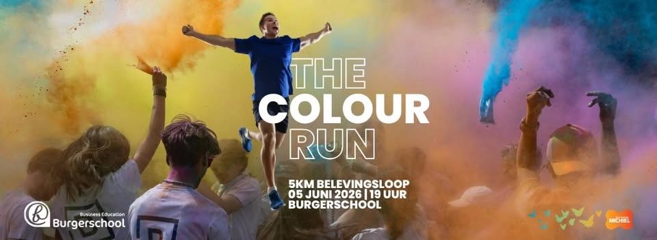 The Colour Run Roeselare • 5 juni 2026 • editie 2 • Burgerschool Roeselare