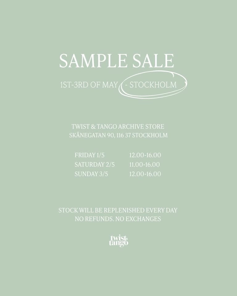SAMPLE SALE - STOCKHOLM