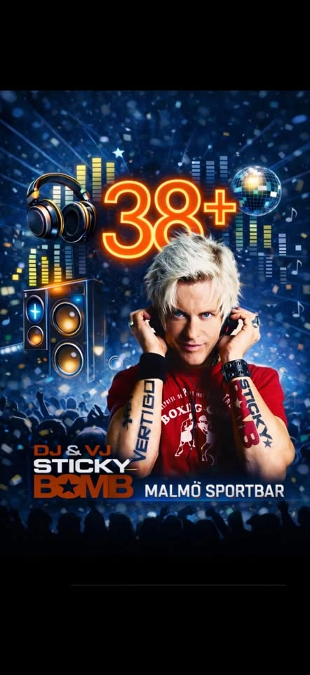 KLUBB 38+ med DJ - Sticky Bomb
