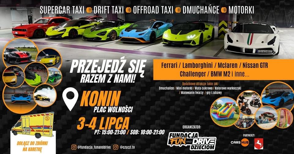 Przejedź się Ferrari, Lamborghini, McLaren, GTR, Challenger, BMW - KONIN