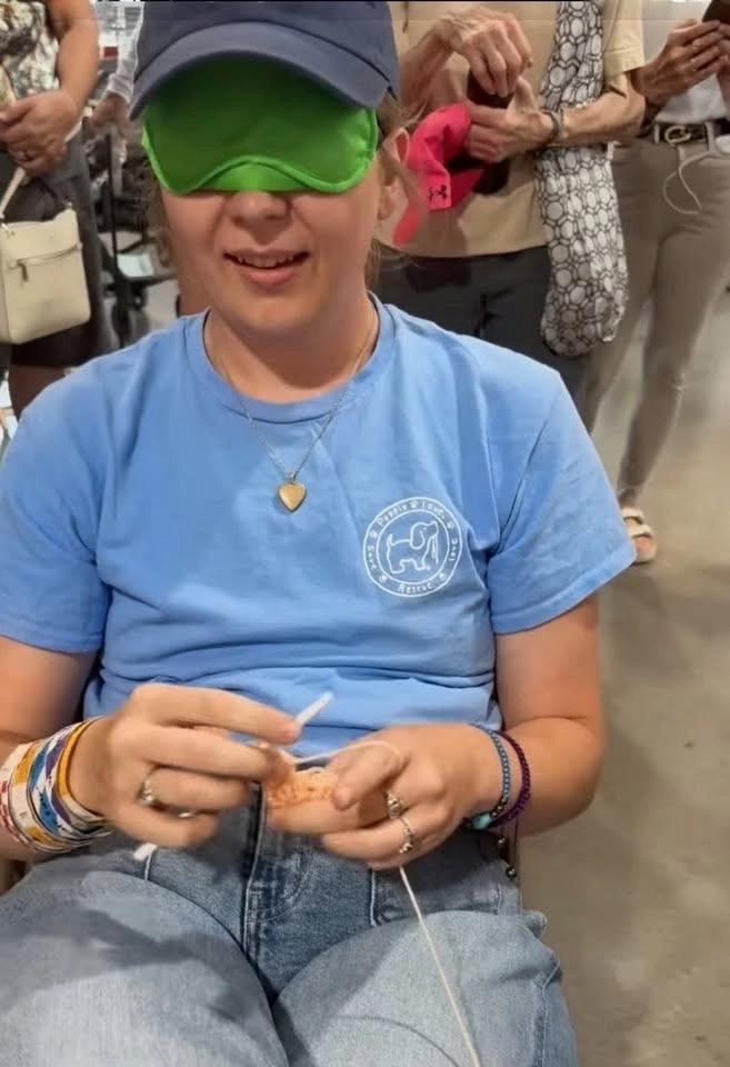 Blindfold Crochet Contest