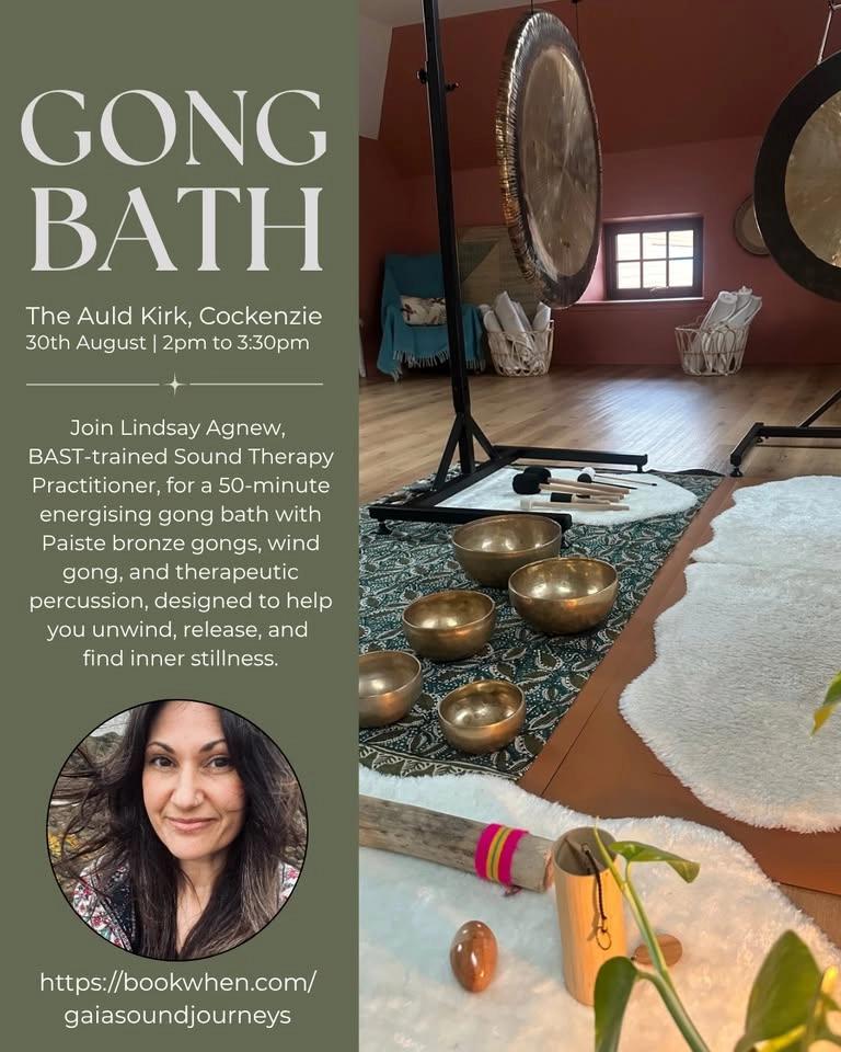 Energising gong bath, The Auld Kirk, Cockenzie