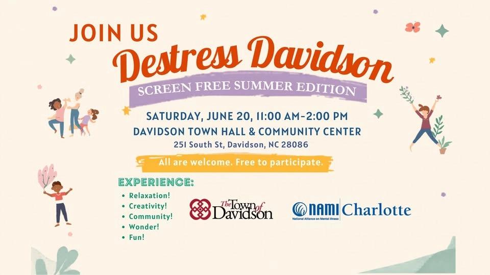DeStress Davidson - Screen Free Summer Edition