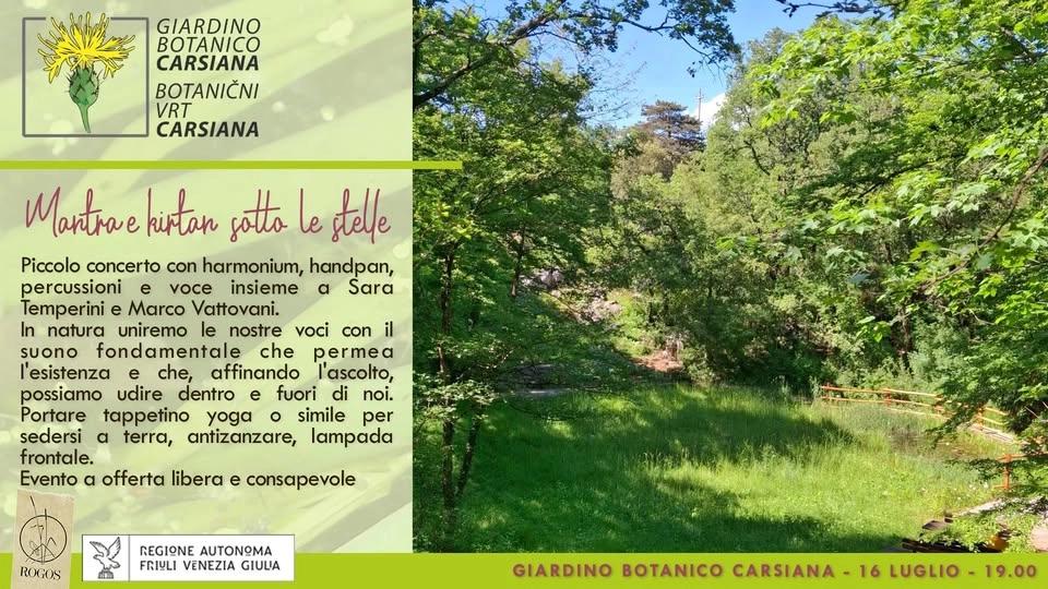 Mantra e kirtan sotto le stelle